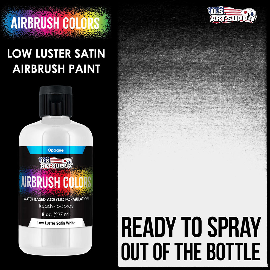 Low Luster Satin White, Acrylic Airbrush Paint, 8 oz. Ready to Spray