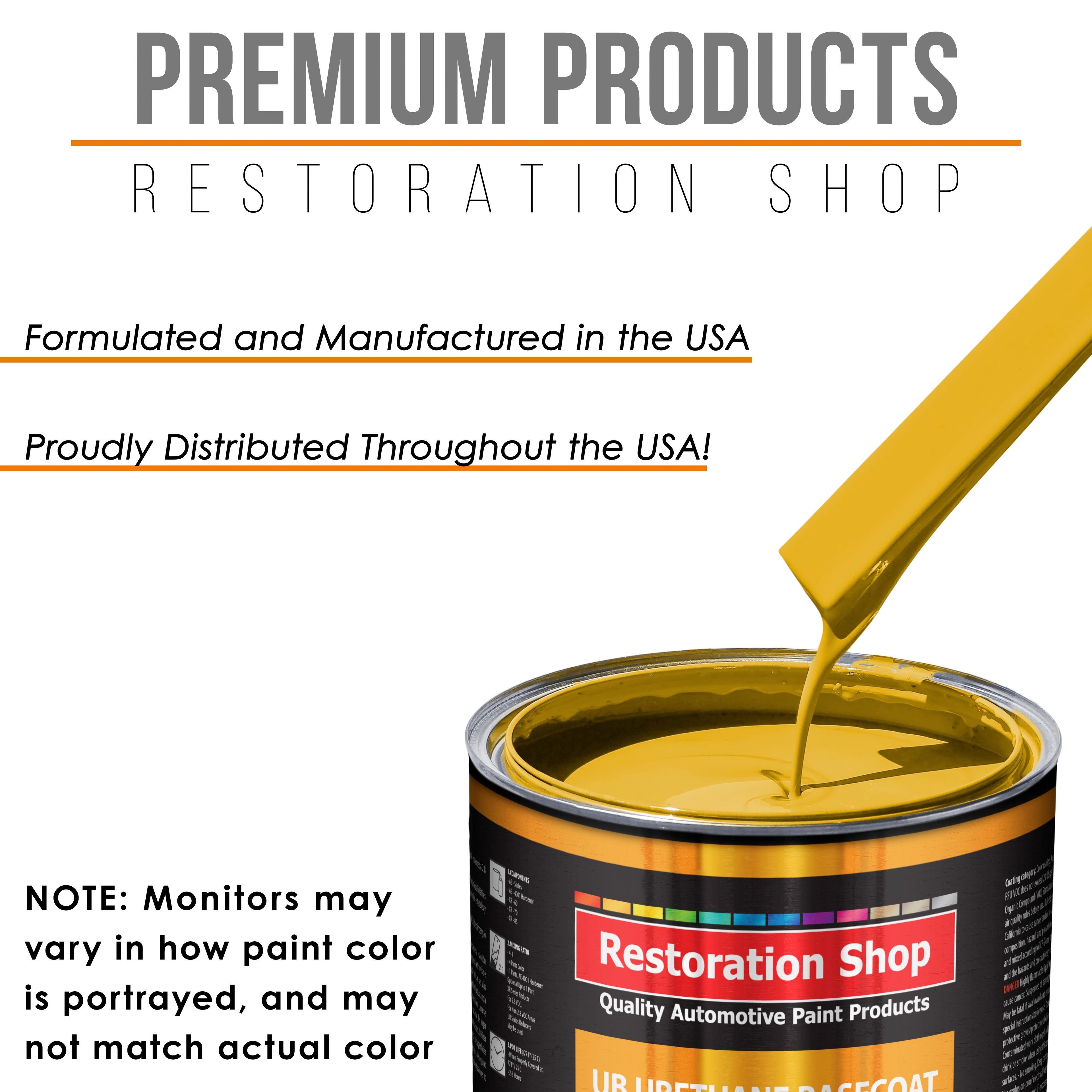 Canary Yellow - Urethane Basecoat Auto Paint - Gallon Paint Color Only - Professional High Gloss Automotive, Car, Truck Coating