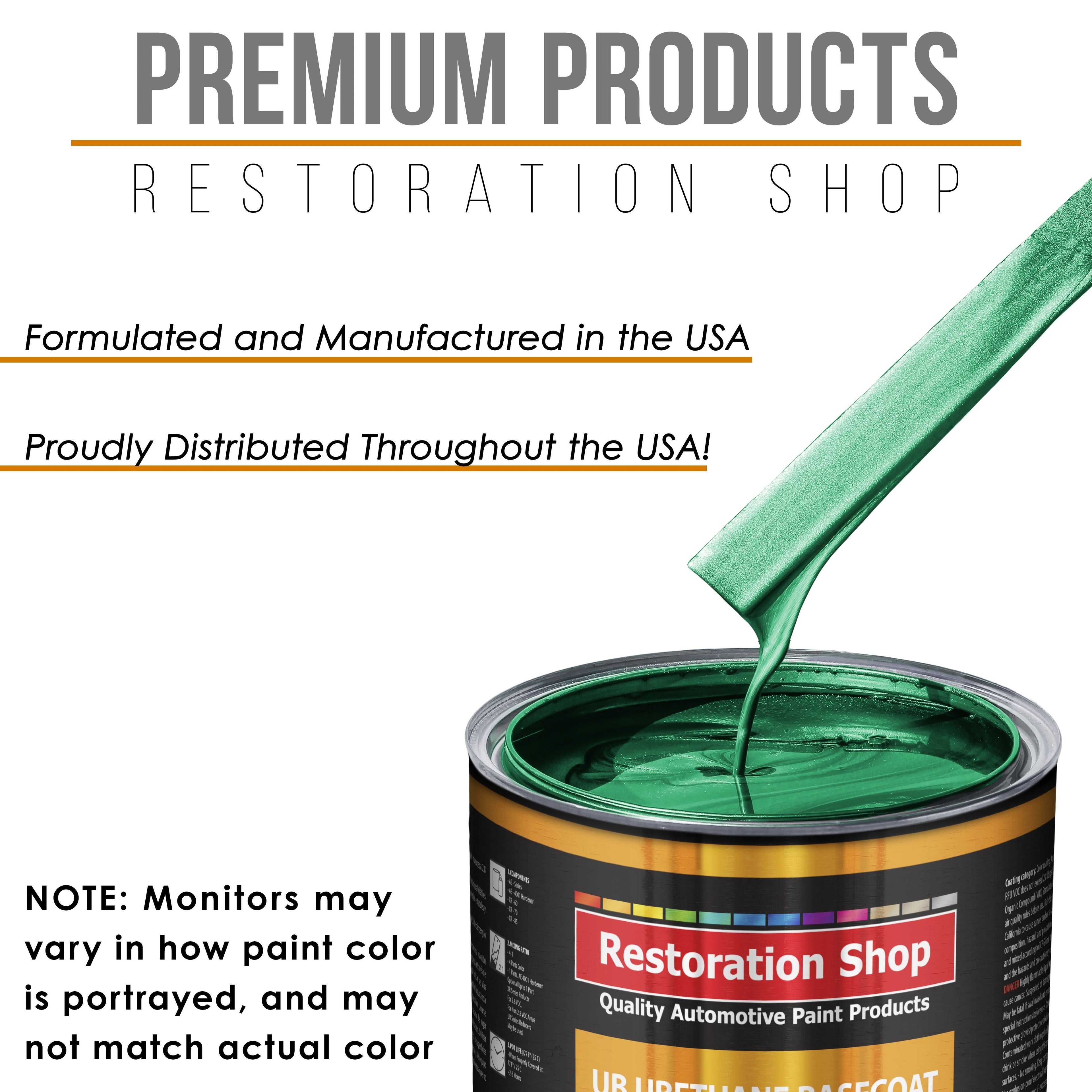 Rally Green Metallic - Urethane Basecoat with Premium Clearcoat Auto Paint - Complete Medium Gallon Paint Kit - Professional Gloss Automotive Coating