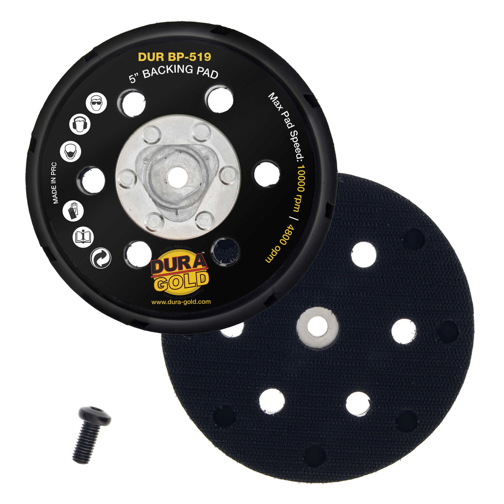 5" Bolt-On Hook & Loop DA Polisher Sander Backing Plate Pad - Replacement Pad, Fits P9519 & EP-503 Dual-Action Polisher Sanders