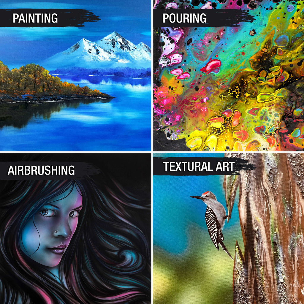 X-Large Stretched Canvas for Painting 24x36 inch Gallery Depth 1-1/2" Thick, 3-Pack - 12oz Acrylic Gesso Triple Primed, Professional Artist Quality, 100% Cotton - Oil, Pouring Paint