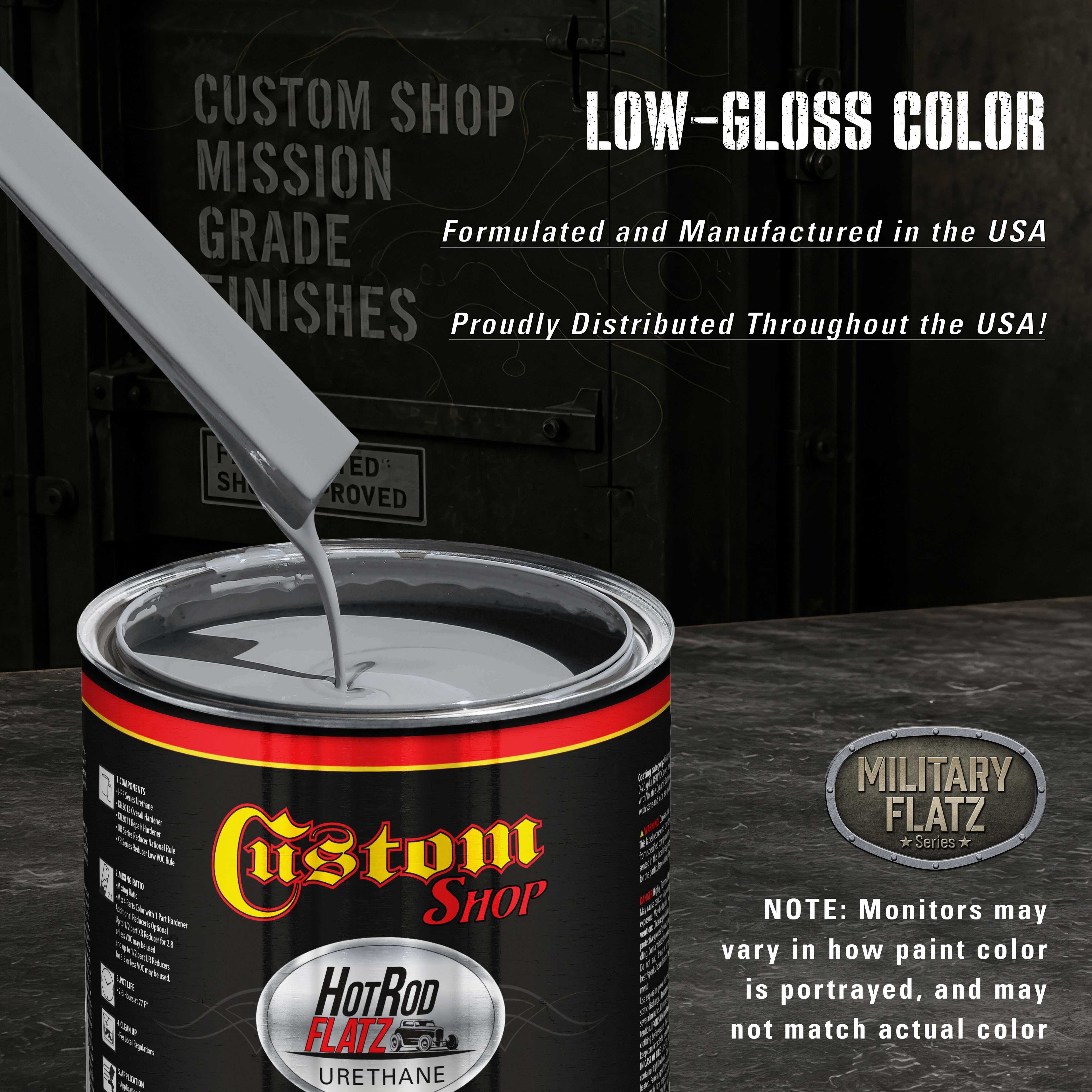 Military Flatz 595-36300 Aircraft Gray - 2K Urethane Flat Automotive Paint - Gallon