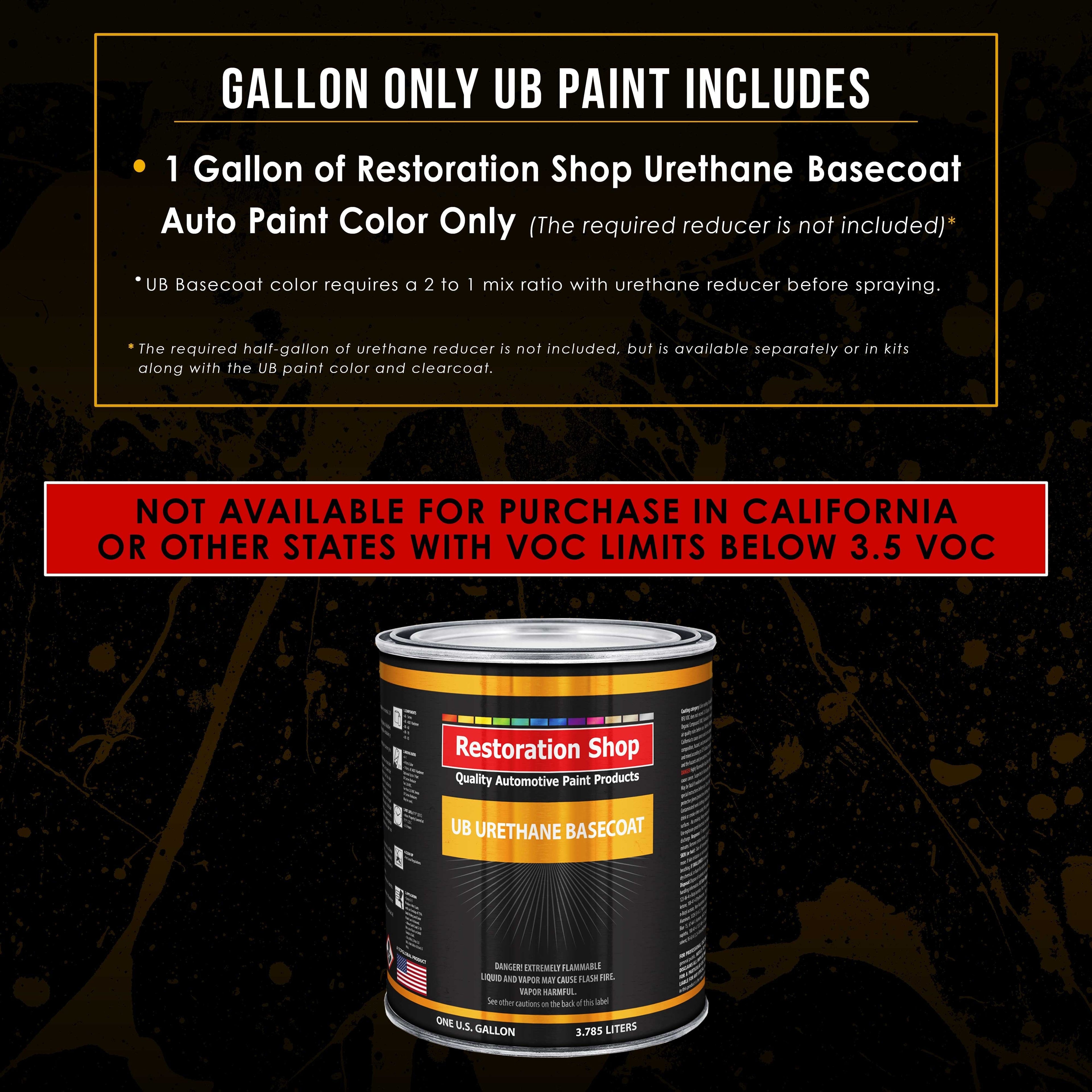 Viper Blue Metallic - Urethane Basecoat Auto Paint - Gallon Paint Color Only - Professional High Gloss Automotive, Car, Truck Coating
