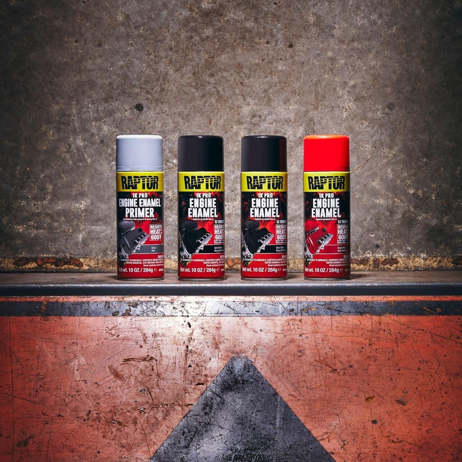 Engine Enamel Primer Spray, For High Heat, Ideal For Engines, Gray