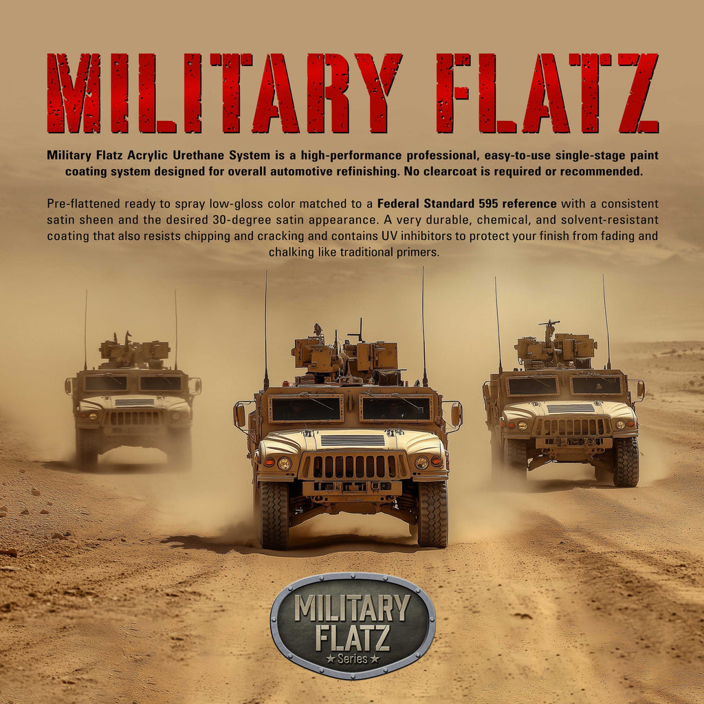 Military Flatz 595-34052 USMC Dark Olive - 2K Urethane Flat Automotive Paint - Gallon Kit