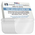 Replacement Face Shields Only (10 Packs of 10), Glasses Frames Not Included, Ultra Clear, Protect Eyes Mouth, Anti-Fog PET Plastic