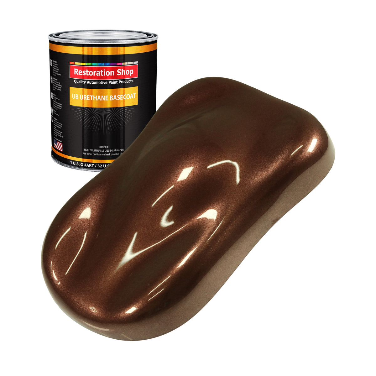 Whole Earth Brown Firemist - Urethane Basecoat Auto Paint - Quart Paint Color Only - Professional High Gloss Automotive, Car, Truck Coating