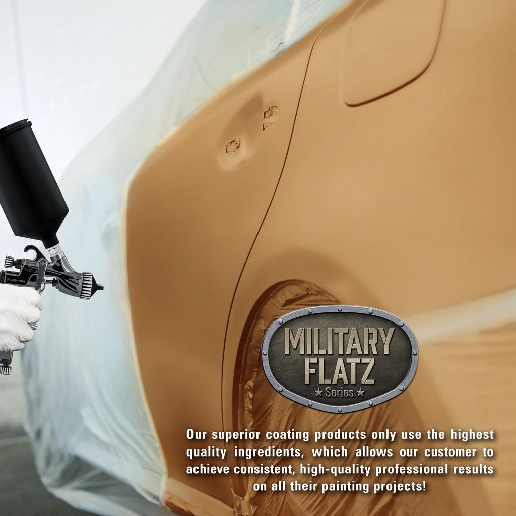 Military Flatz 595-30257 Earth Yellow - 2K Urethane Flat Automotive Paint - Gallon