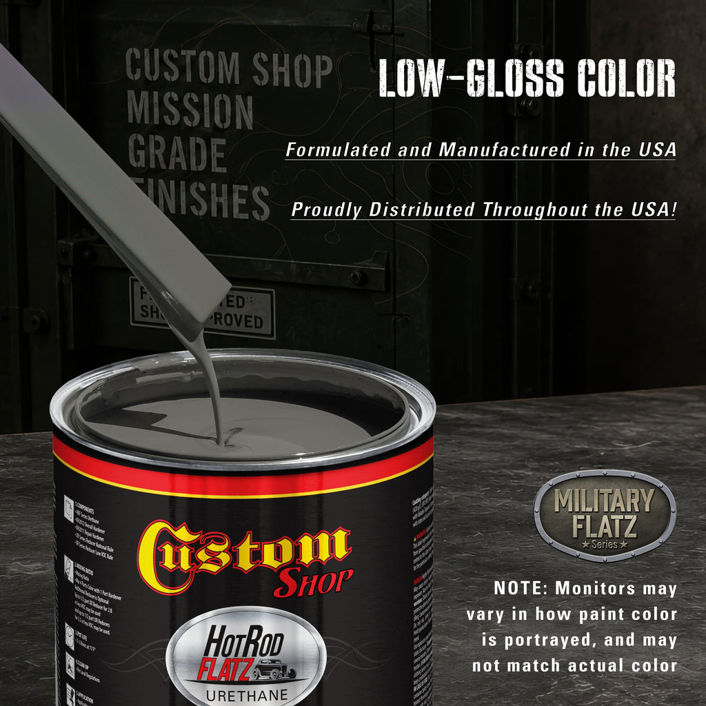 Military Flatz 595-37030 Black - 2K Urethane Flat Automotive Paint - 2K Aerosol