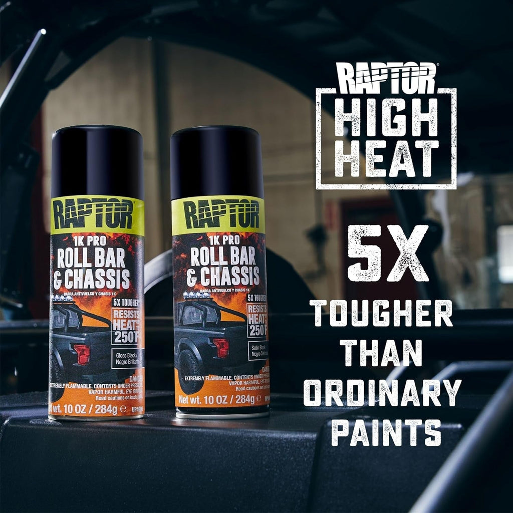 1K Roll Bar & Chassis, Automotive Spray Paint, Professional Grade, Durable Finish, Easy-To-Use, Satin Black