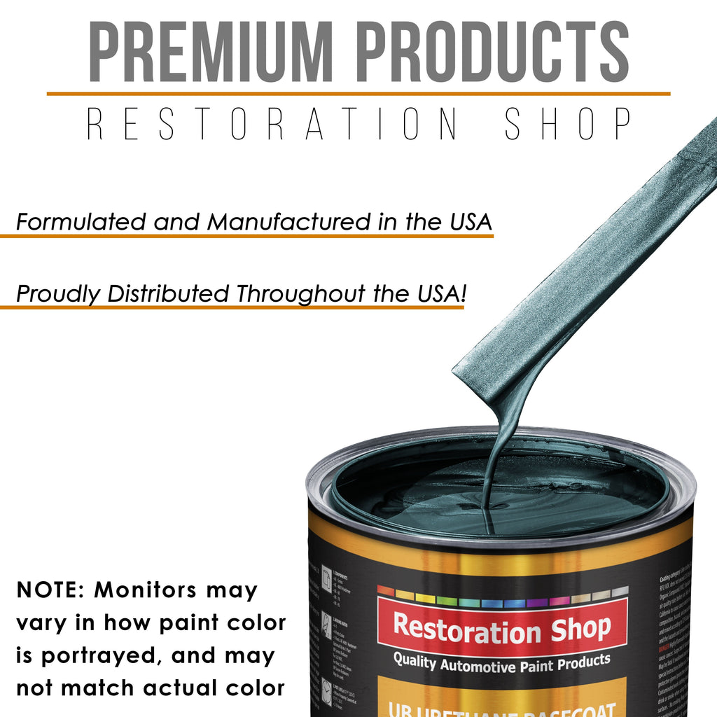 Dark Turquoise Metallic - Urethane Basecoat Auto Paint - Quart Paint Color Only - Professional High Gloss Automotive, Car, Truck Coating