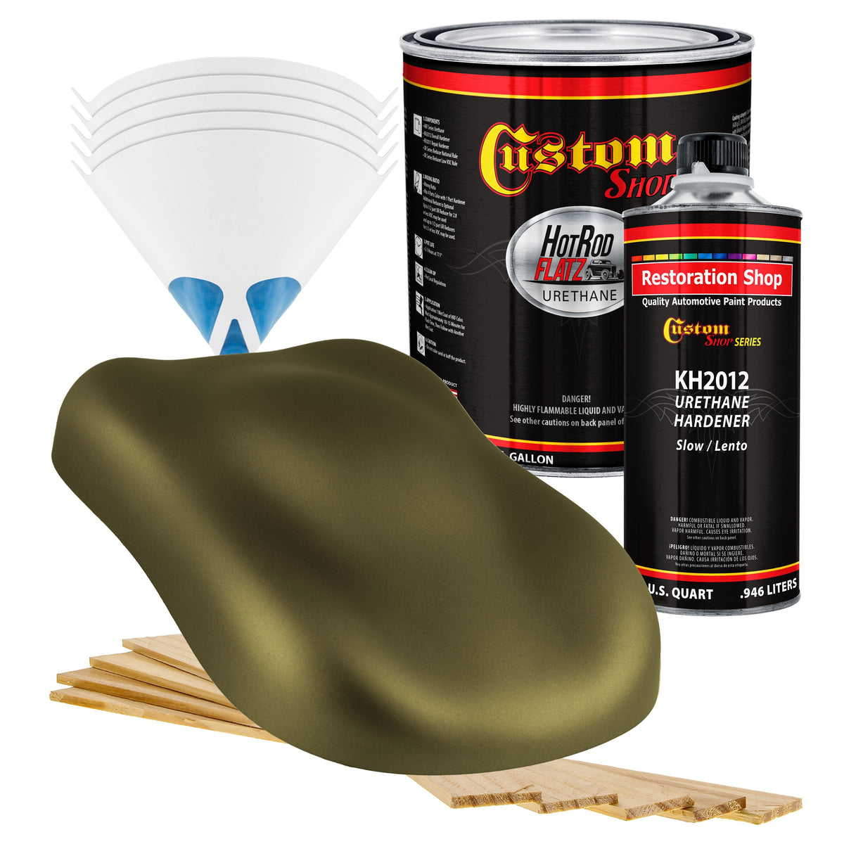 Military Flatz 595-34089 Olive Green - 2K Urethane Flat Automotive Paint - Gallon Kit
