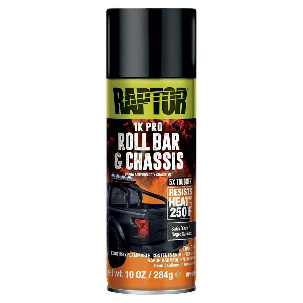 1K Roll Bar & Chassis, Automotive Spray Paint, Professional Grade, Durable Finish, Easy-To-Use, Satin Black
