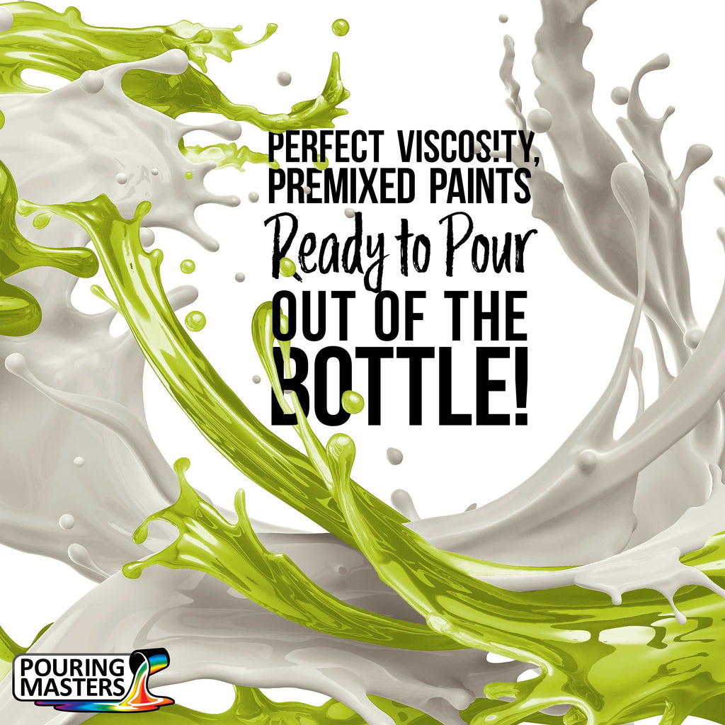 Pouring Masters Neon Yellow Ready to Pour Acrylic Pouring Paint - Premium 64-Ounce Pre-Mixed Fluid Acrylic Paint - Fluid Art Supplies for Canvas, Wood, Paper, Tile & Rocks
