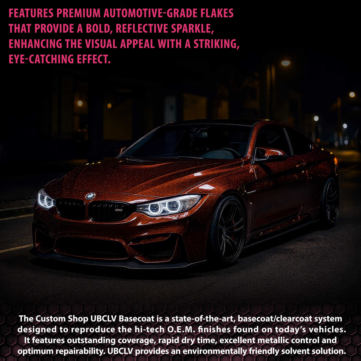 UFC Urethane Ultra Flake Colors - Black Candy Flake Basecoat- Gallon