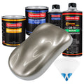 Warm Gray Metallic - Urethane Basecoat with Clearcoat Auto Paint - Complete Medium Quart Paint Kit - Professional Gloss Automotive Car Truck Coating