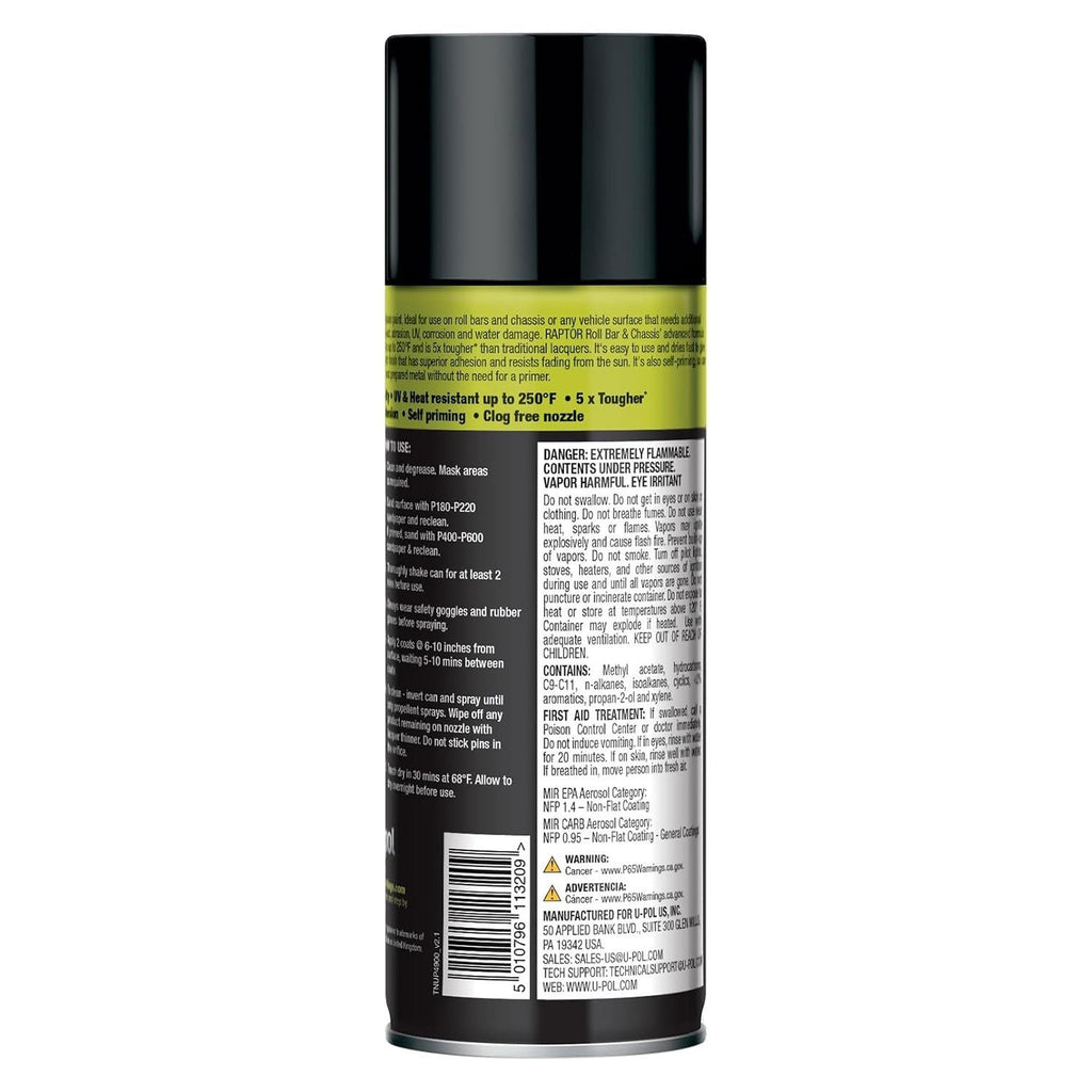 1K Roll Bar & Chassis, Automotive Spray Paint, Professional Grade, Durable Finish, Easy-To-Use, Gloss Black