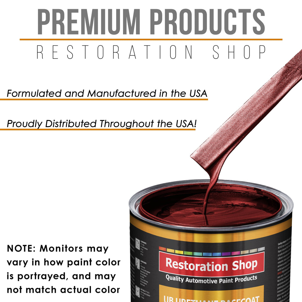 Fire Red Pearl - Urethane Basecoat with Premium Clearcoat Auto Paint - Complete Slow Gallon Paint Kit - Professional High Gloss Automotive Coating