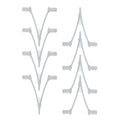 Pool Butterfly V Clips, Pack of 8 - Plastic Pool Accessory Replacement Clips for Handles on Skimmer Nets, Leaf Rakes, Brushes, Vacuum