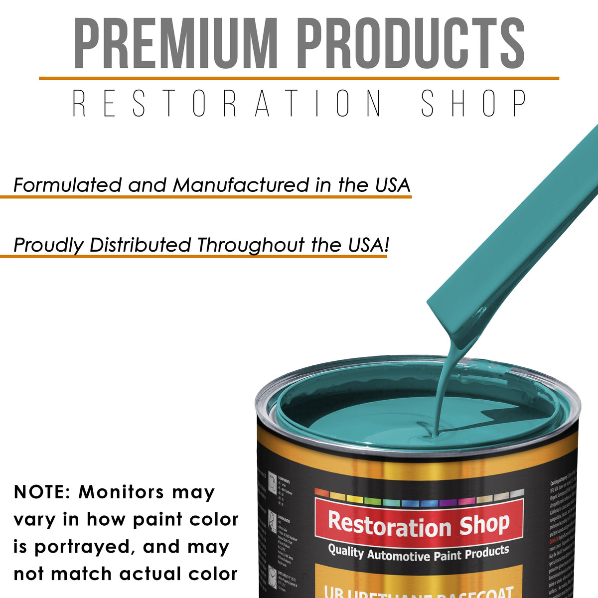 Bright Racing Aqua - Urethane Basecoat Auto Paint - Quart Paint Color Only - Professional High Gloss Automotive, Car, Truck Coating