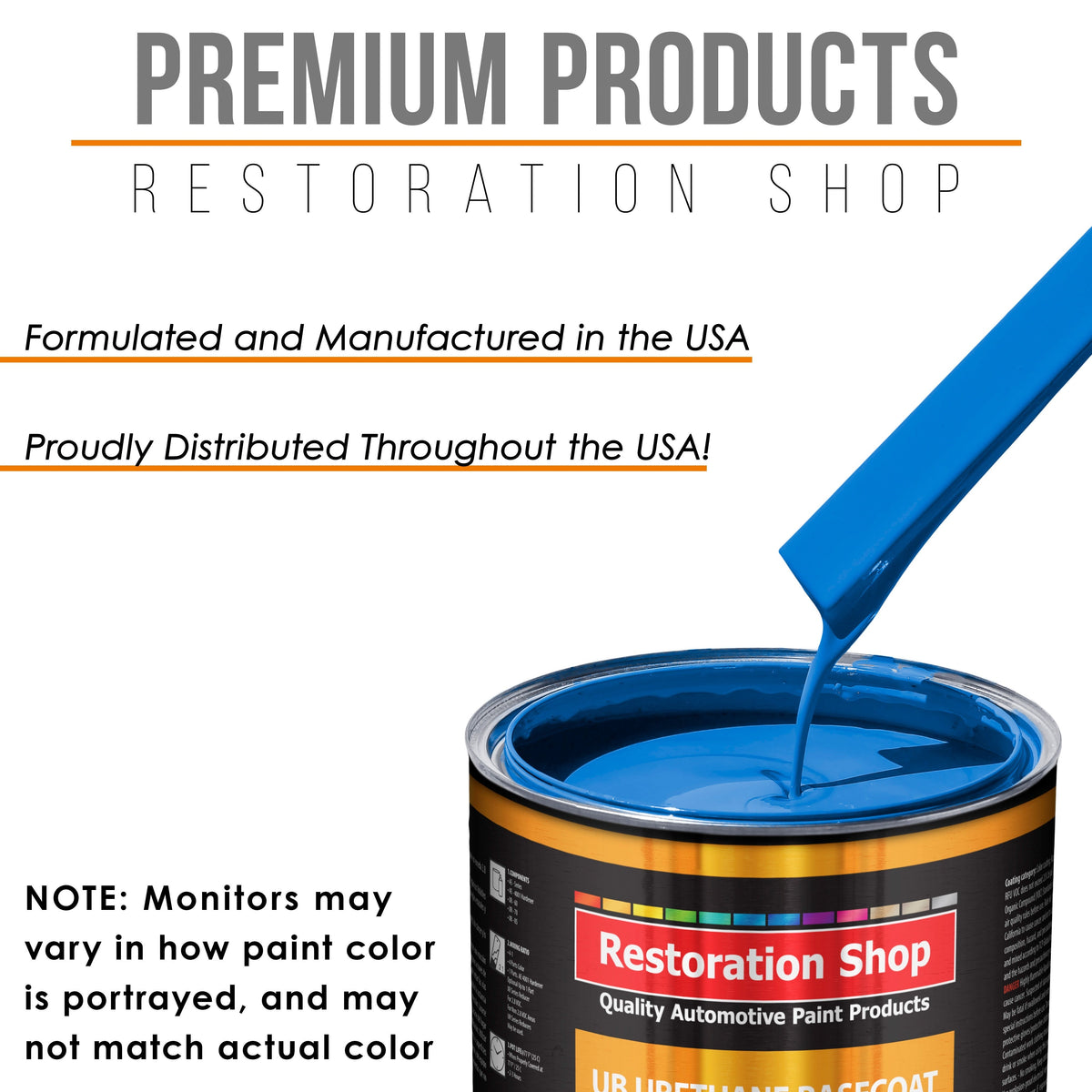 Coastal Highway Blue - Urethane Basecoat with Clearcoat Auto Paint - Complete Slow Gallon Paint Kit - Professional Gloss Automotive Car Truck Coating