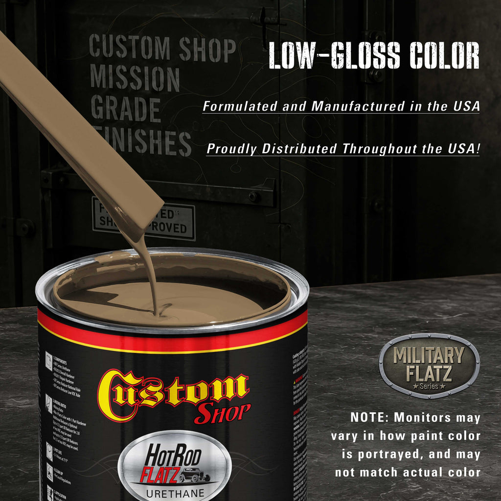Military Flatz 595-33303 Khaki - 2K Urethane Flat Automotive Paint - Quart Kit