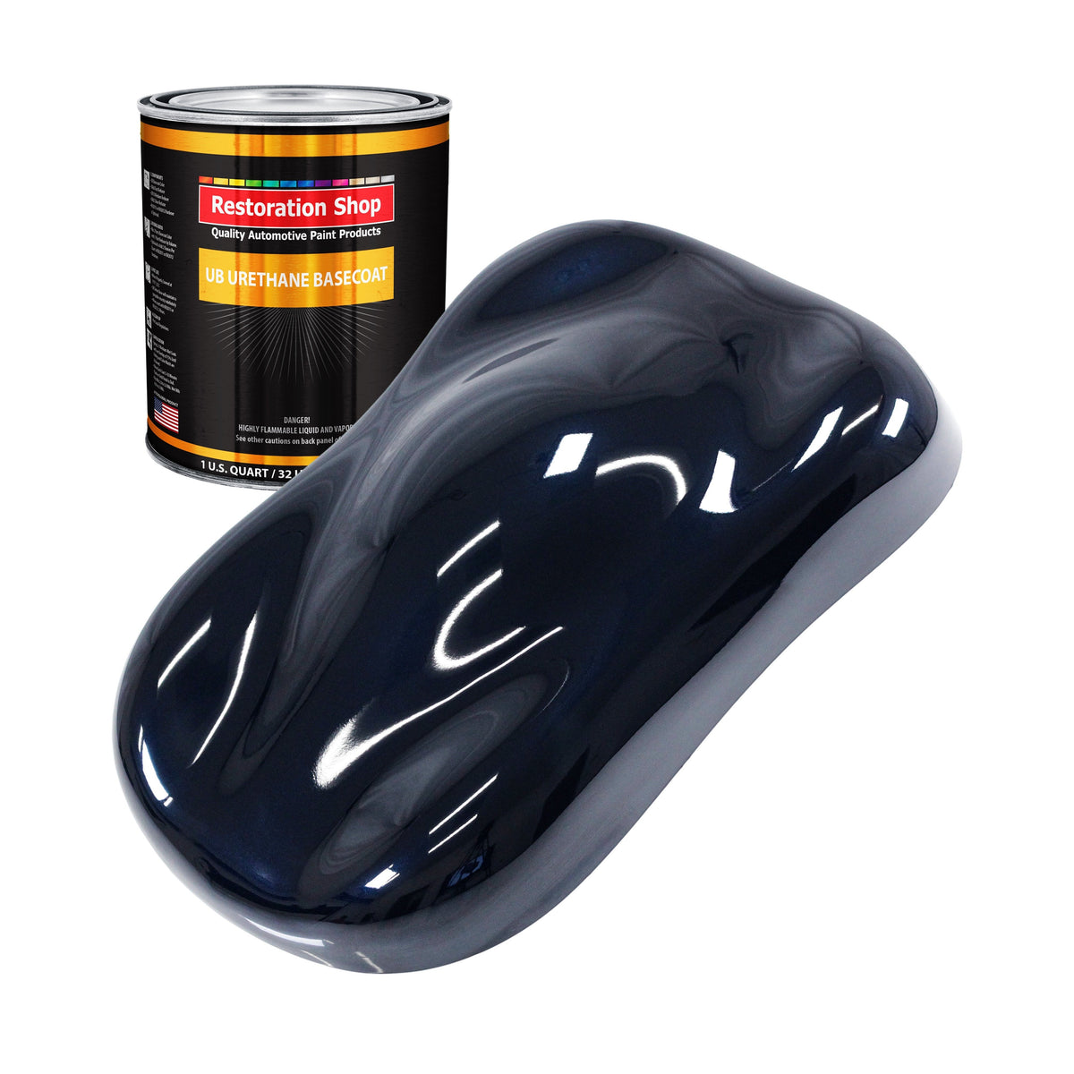 Nightwatch Blue Metallic - Urethane Basecoat Auto Paint - Quart Paint Color Only - Professional High Gloss Automotive, Car, Truck Coating