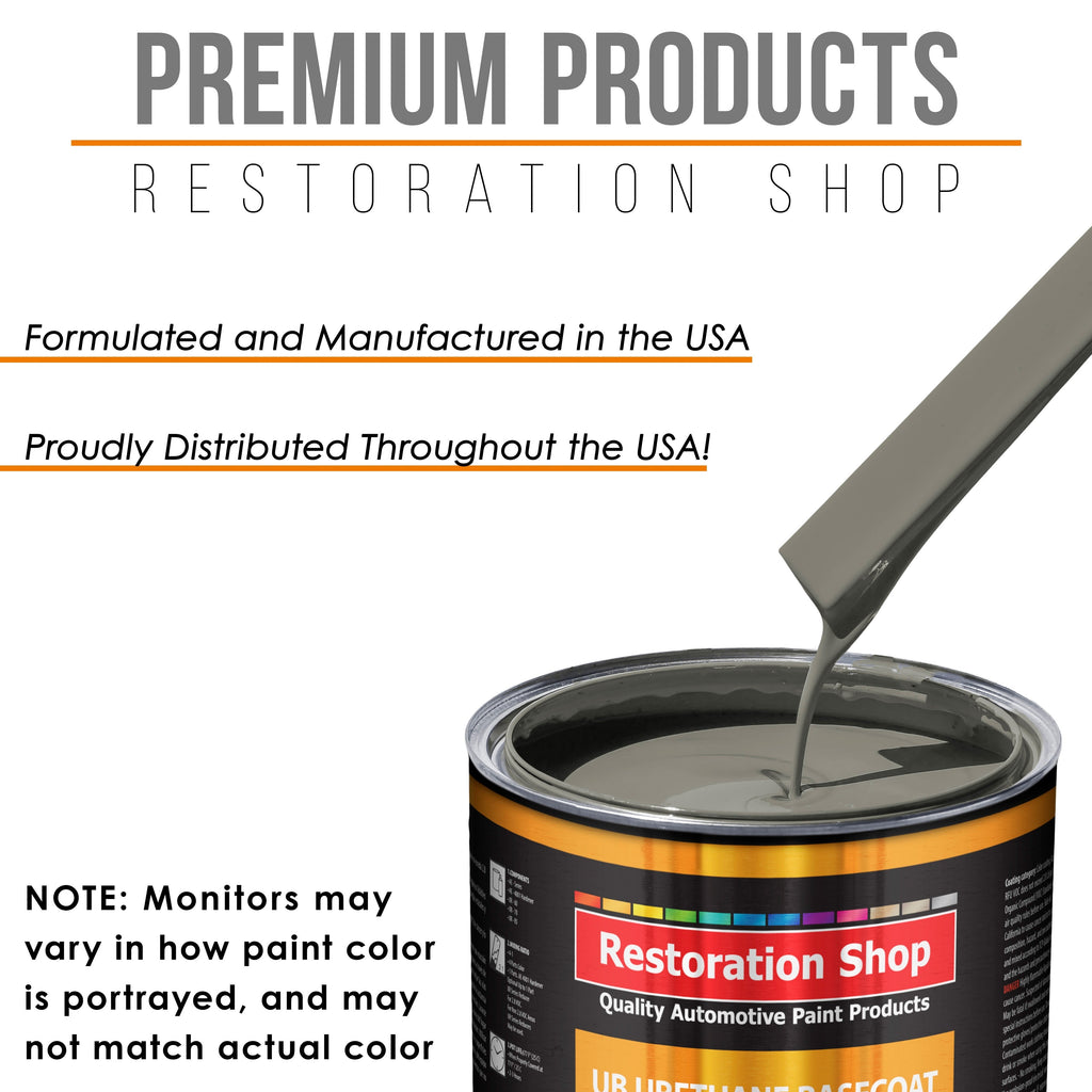 Dove Gray - Urethane Basecoat with Clearcoat Auto Paint - Complete Medium Gallon Paint Kit - Professional High Gloss Automotive, Car, Truck Coating