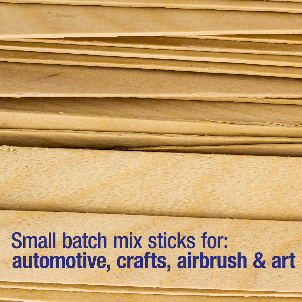 Wood Paint Mixing Sticks - 100 Pack - Automotive, Crafts, Airbrush, Art