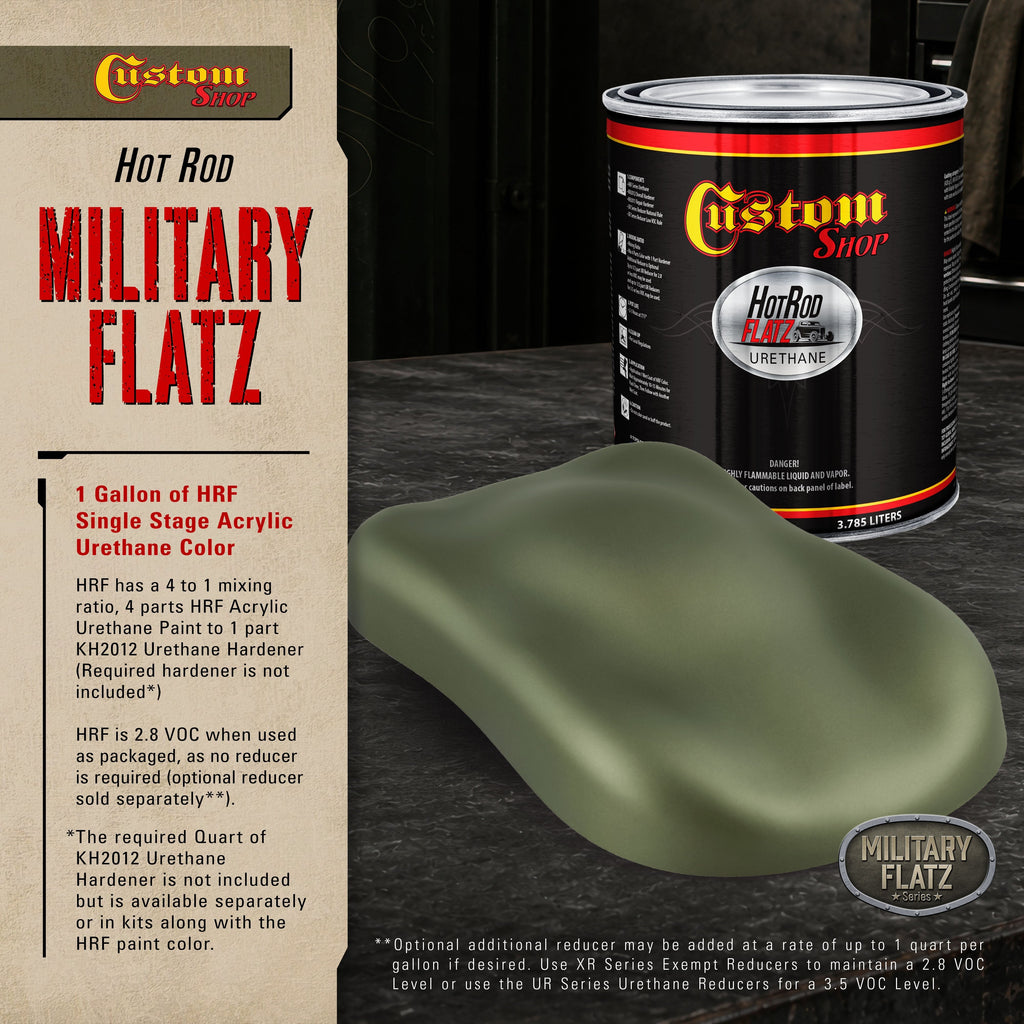 Military Flatz 595-34094 Olive Drab - 2K Urethane Flat Automotive Paint - Gallon