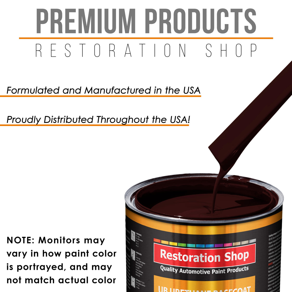Royal Maroon - Urethane Basecoat Auto Paint - Quart Paint Color Only - Professional High Gloss Automotive, Car, Truck Coating