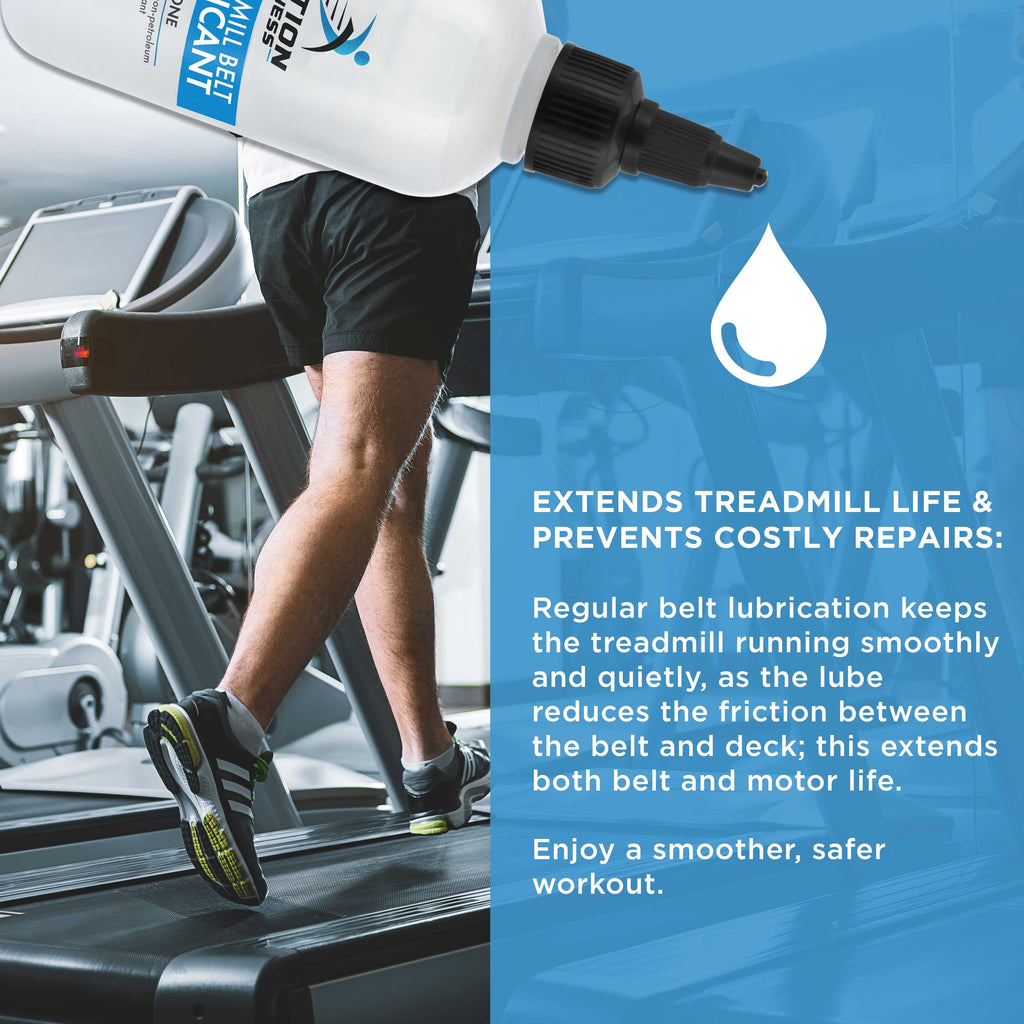 100% Silicone Treadmill Lubricant for Belt Maintenance - 4oz Bottle, Dual Applicators for Easy Lube Application - Extends Life, Smooths Operation