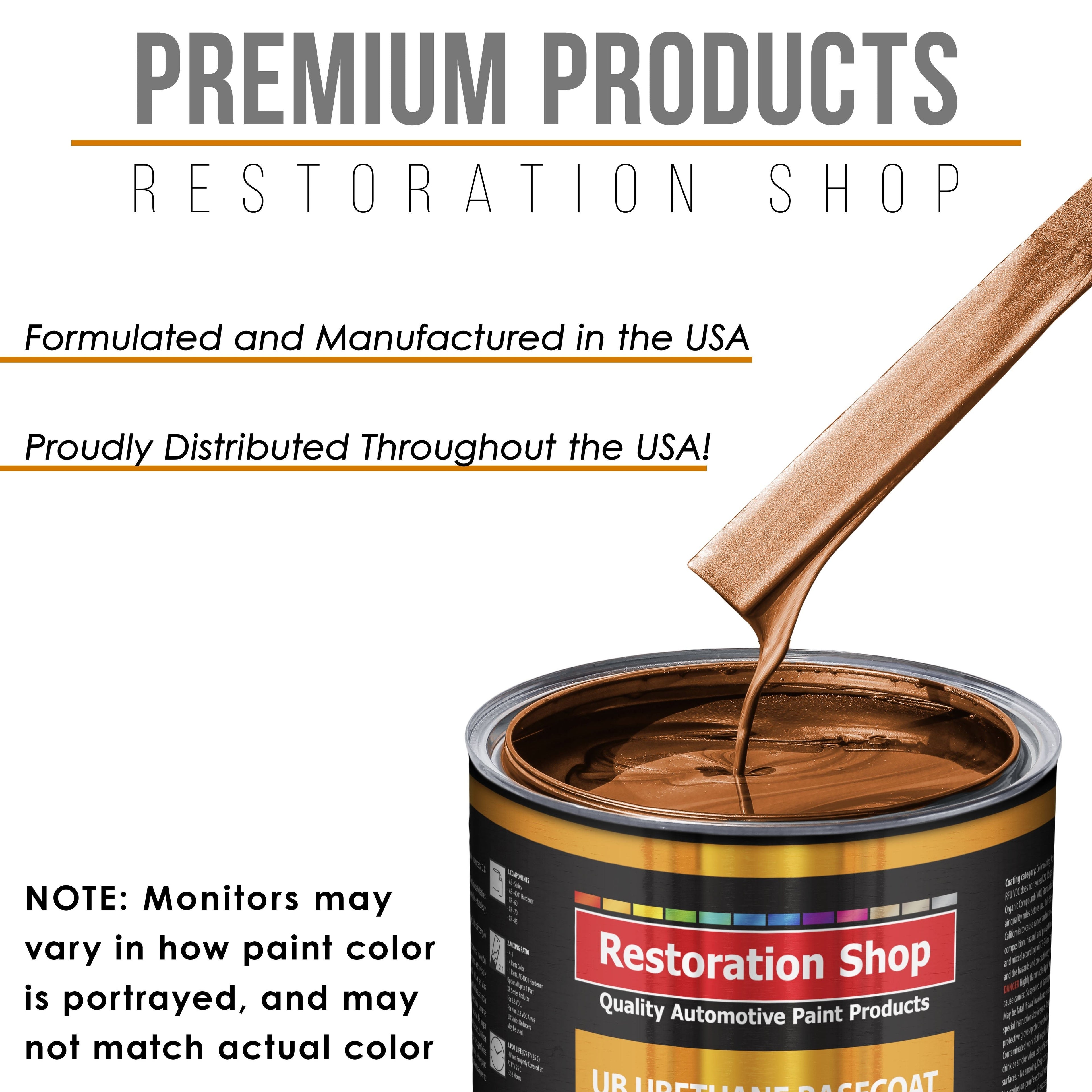 Malibu Sunset Orange Metallic - Urethane Basecoat Auto Paint - Quart Paint Color Only - Professional High Gloss Automotive, Car, Truck Coating