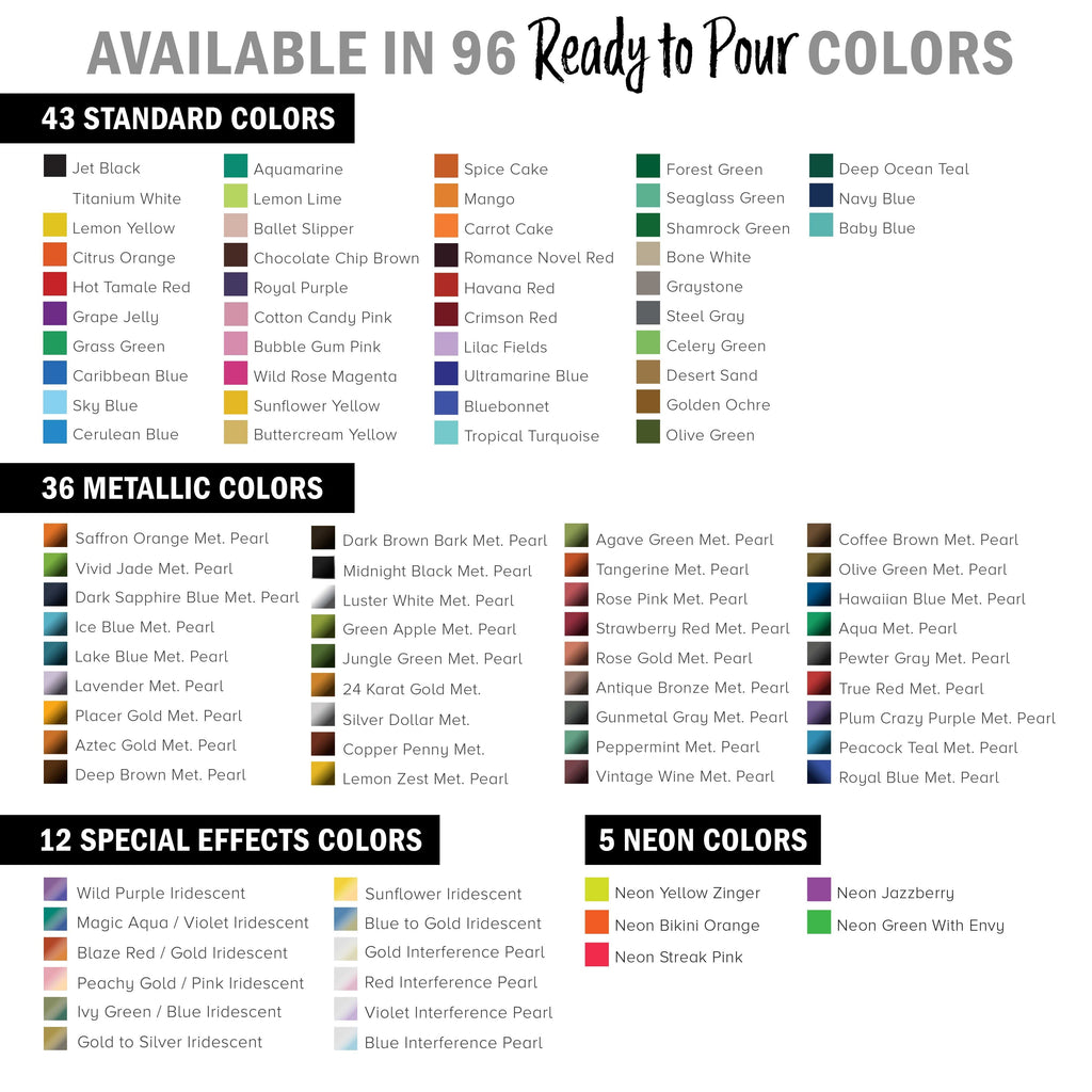 Pouring Masters Peacock Teal Metallic Pearl Ready to Pour Acrylic Pouring Paint - Premium 32-Ounce Pre-Mixed Fluid Acrylic Paint - Fluid Art Supplies for Canvas, Wood, Paper, Tile & Rocks