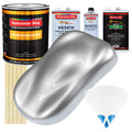 Iridium Silver Metallic - Urethane Basecoat with Premium Clearcoat Auto Paint (Complete Medium Gallon Paint Kit) Professional Gloss Automotive Coating