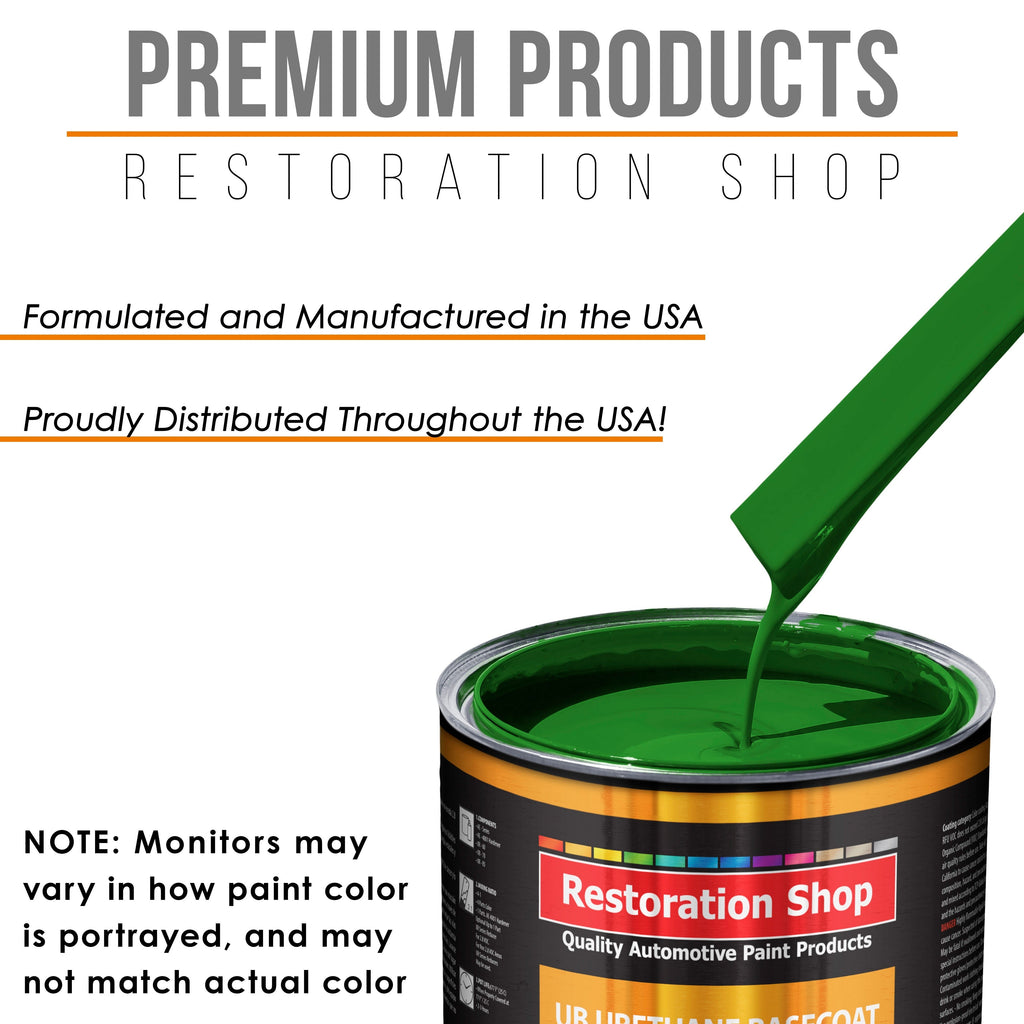 Vibrant Lime Green - Urethane Basecoat with Clearcoat Auto Paint - Complete Fast Gallon Paint Kit - Professional Gloss Automotive Car Truck Coating