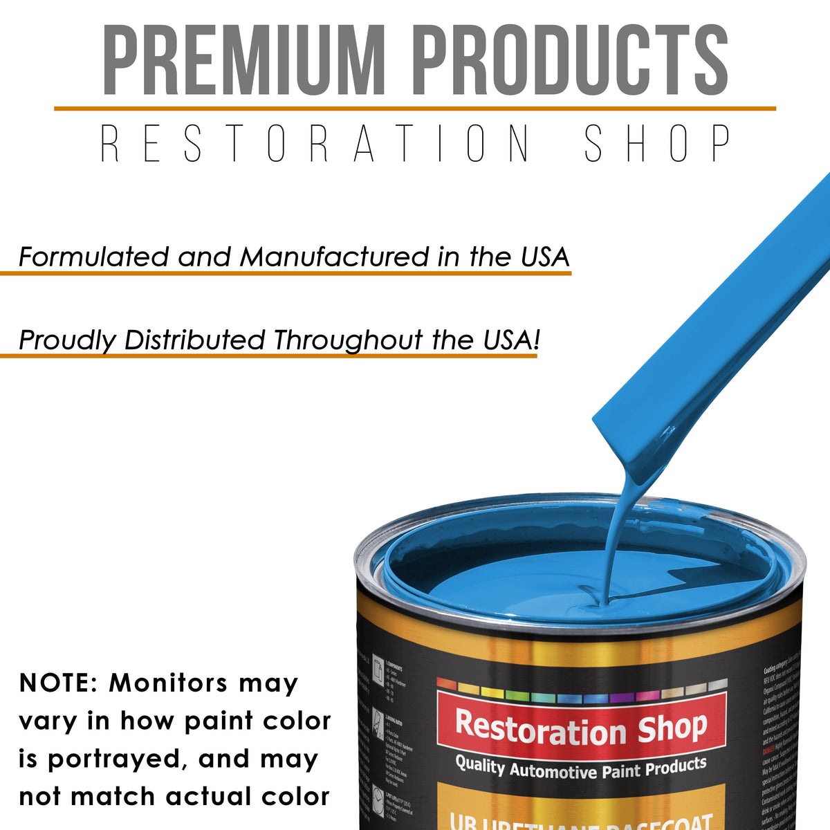 Grabber Blue - Urethane Basecoat with Clearcoat Auto Paint - Complete Fast Gallon Paint Kit - Professional High Gloss Automotive, Car, Truck Coating