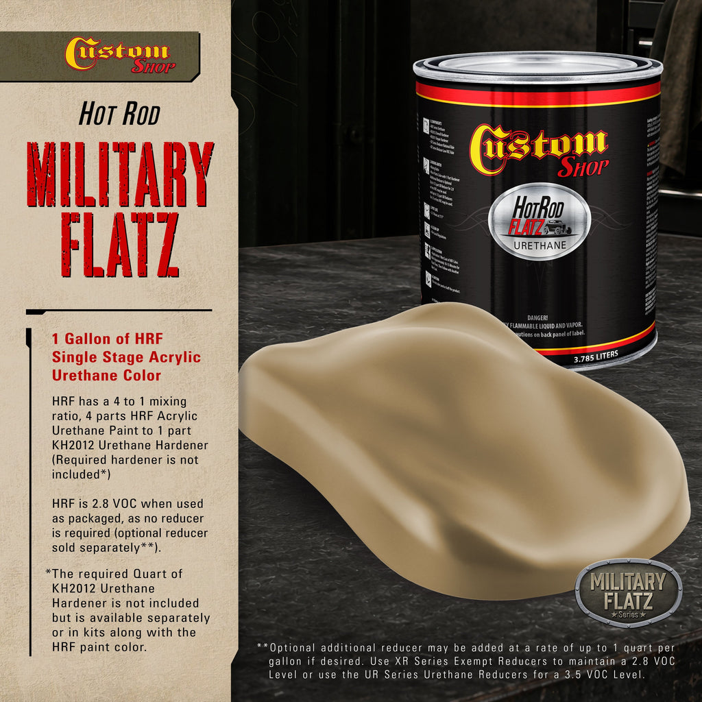 Military Flatz 595-33303 Khaki - 2K Urethane Flat Automotive Paint - Gallon