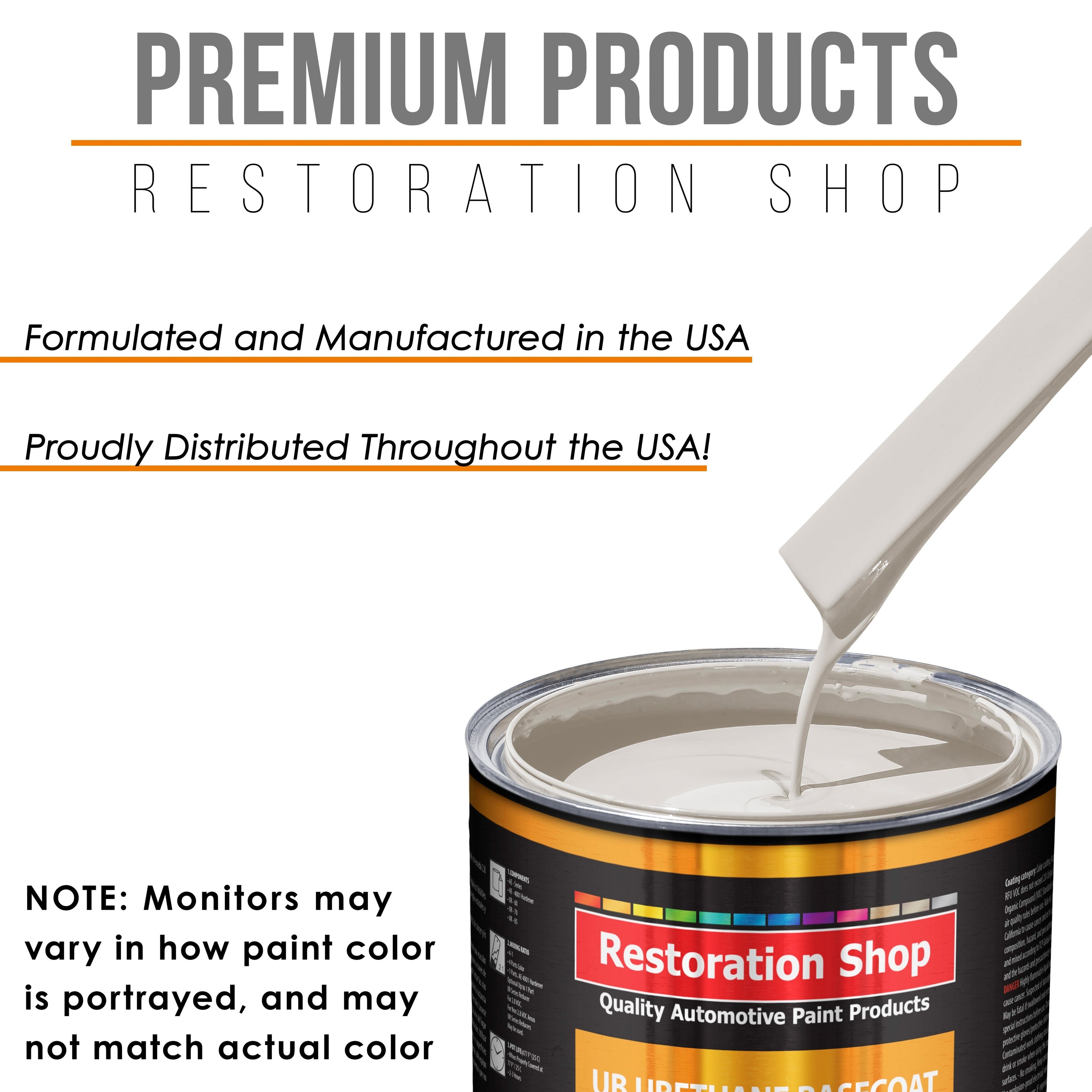 Oxford White - Urethane Basecoat with Clearcoat Auto Paint - Complete Slow Gallon Paint Kit - Professional High Gloss Automotive, Car, Truck Coating