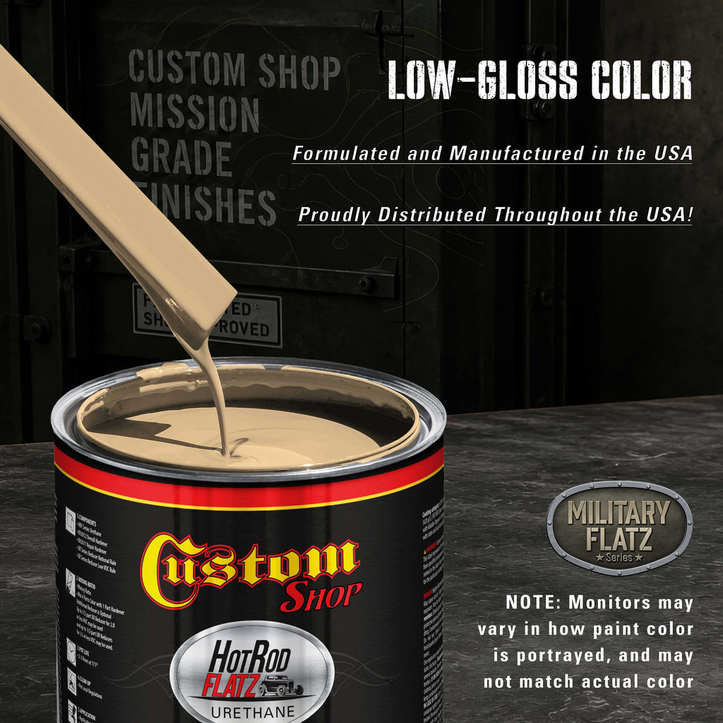 Military Flatz 595-33446 Desert Tan - 2K Urethane Flat Automotive Paint - Gallon Kit