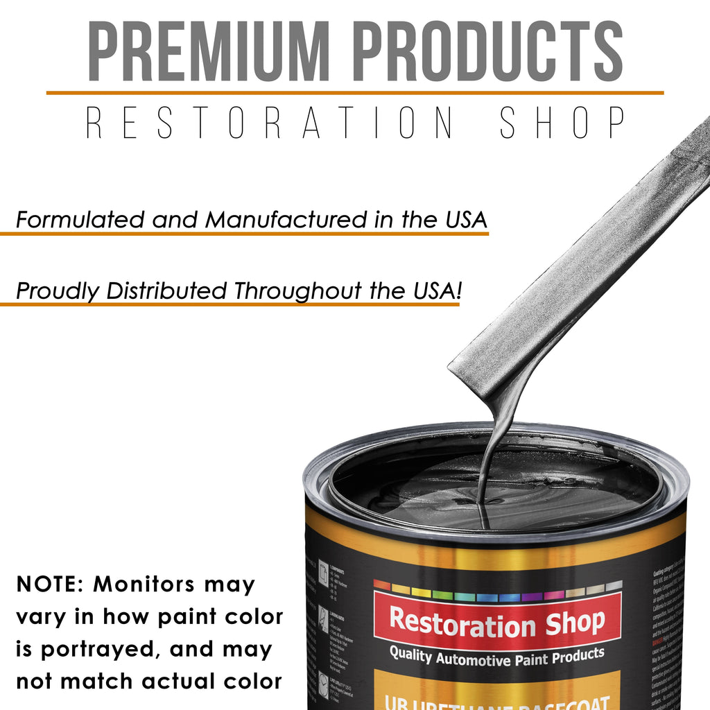 Black Metallic - Urethane Basecoat Auto Paint - Quart Paint Color Only - Professional High Gloss Automotive, Car, Truck Coating