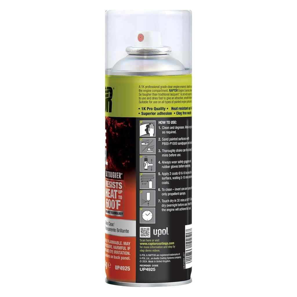 Engine Enamel, Automotive Spray Paint, Heat Resistant, Professional Grade, Easy-To-Use, Gloss Clear