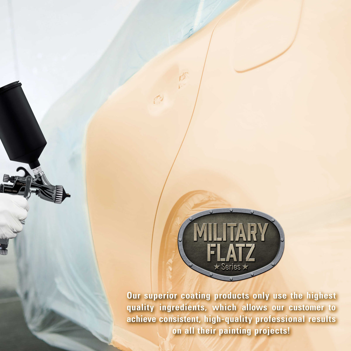 Military Flatz 595-33690 Field Tan - 2K Urethane Flat Automotive Paint -2K Aerosol