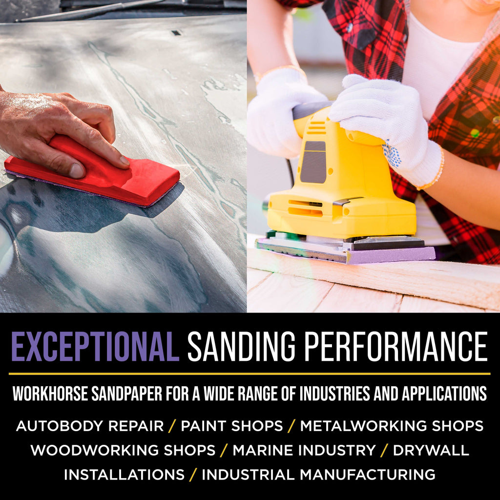 Premium 600 Grit PSA Purple Film Ceramic Longboard Sandpaper, 2-3/4" Wide Continuous 20 Yard Roll - Self Adhesive Stickyback for Auto & Wood Air File Long Board Sanders, Hand Sanding Blocks