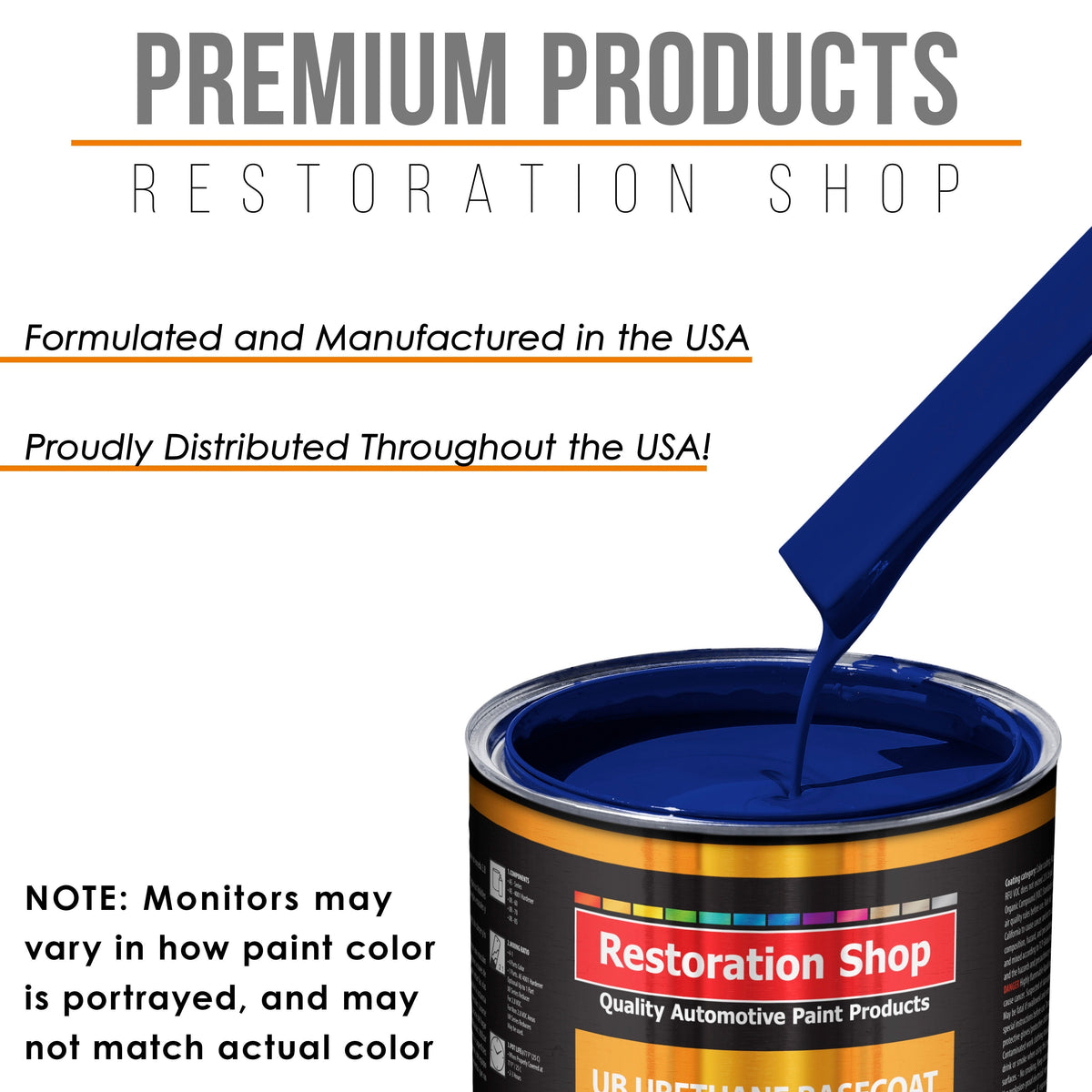 Marine Blue - Urethane Basecoat with Premium Clearcoat Auto Paint - Complete Medium Gallon Paint Kit - Professional High Gloss Automotive Coating