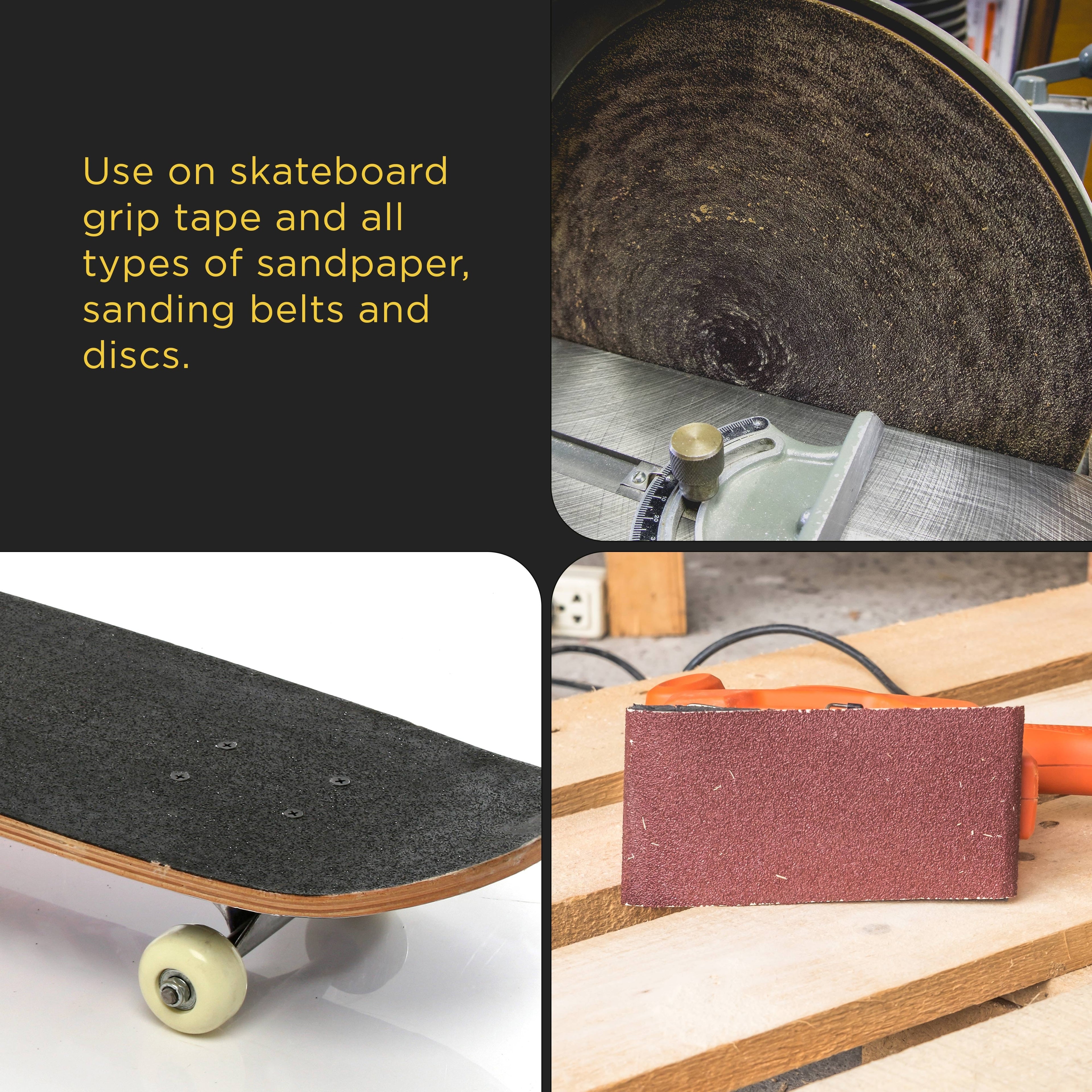 Abrasive Cleaning Stick - 8" Natural Rubber Eraser - Sanding Belt Cleaner for Sandpaper, Sanding Discs, Belts & Skateboard Grip Tape - Removes Sawdust, Residue & Extends Sandpaper Life