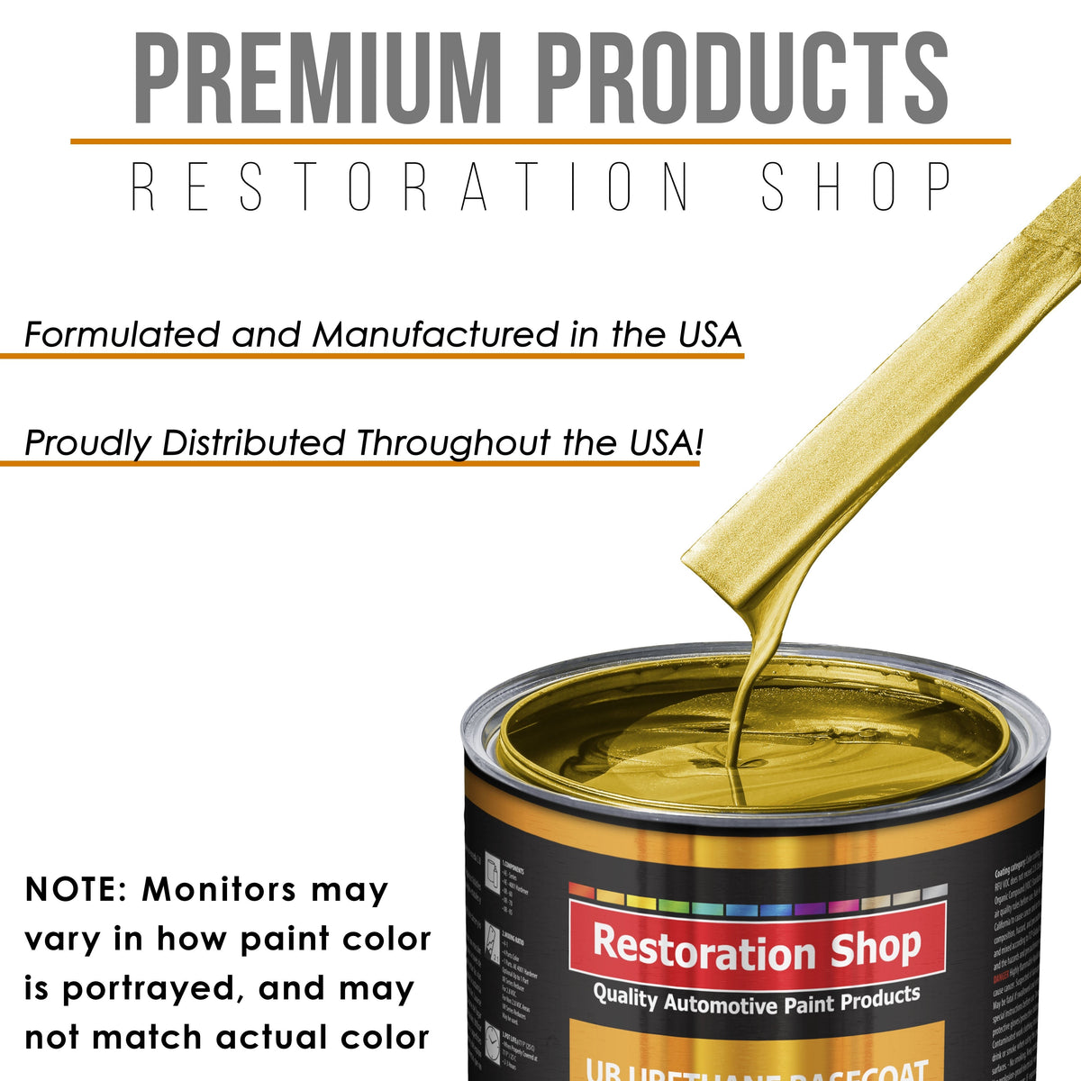 Saturn Gold Firemist - Urethane Basecoat with Clearcoat Auto Paint (Complete Medium Gallon Paint Kit) Professional Gloss Automotive Car Truck Coating