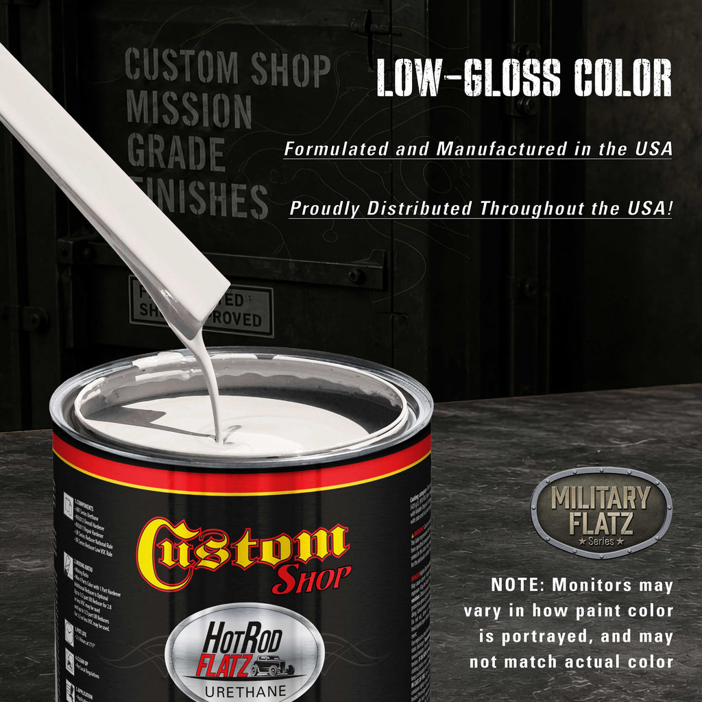 Military Flatz 595-37925 White - 2K Urethane Flat Automotive Paint - Quart Kit