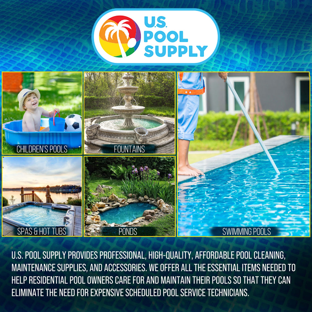 Heavy-Duty 17.5" Weighted Pool Vacuum Head with Aluminum Body - 5.6 lb Manual Inground Vacuum Head, Scrub Bristles, 1-1/2" Swivel Hose Connection