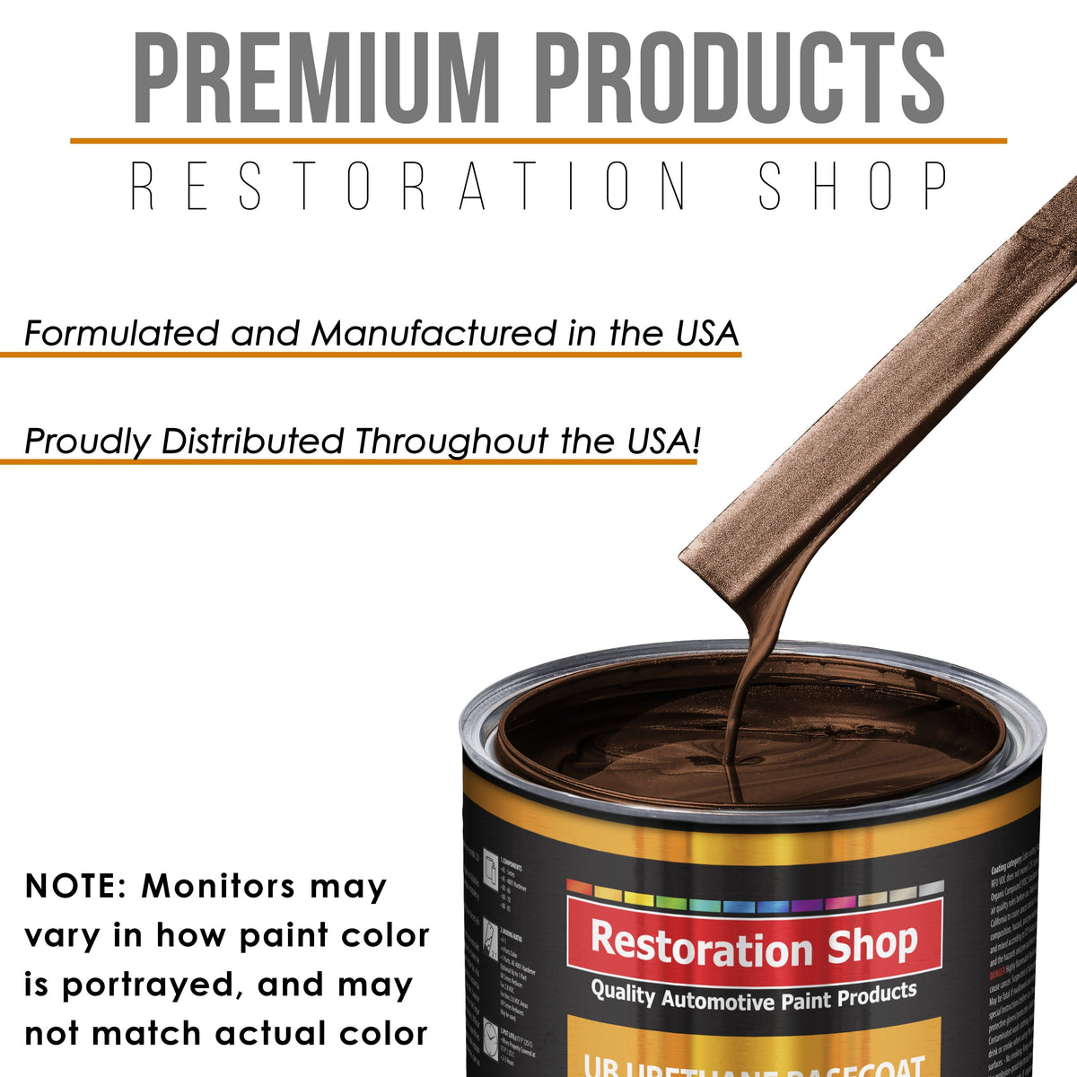 Whole Earth Brown Firemist - Urethane Basecoat with Clearcoat Auto Paint - Complete Medium Quart Paint Kit - Professional Automotive Car Truck Coating